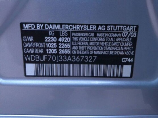 2003 Mercedes-Benz E500