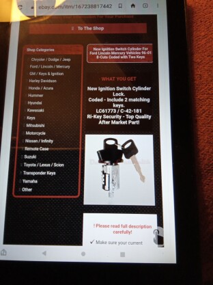 Accessories - Ford: Ignition Switch