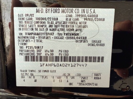 2002 Ford Thunderbird