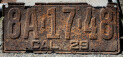 Exterior & Body Panels - Not Make Specific: RUSTY RAT ROD STYLE 1929 CA LICENSE PLATE