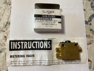Brakes - Not Make Specific: Brake Metering Hold-Off Valve