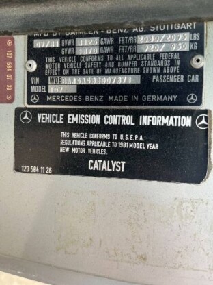 1981 Mercedes-Benz 380SL